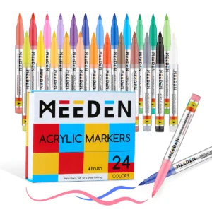 Image MEEDEN Soft Brush Tip Acrylic Paint Marker