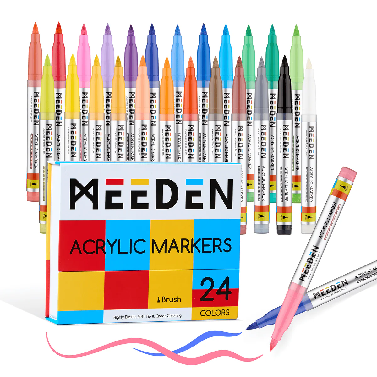 Image MEEDEN Soft Brush Tip Acrylic Paint Marker