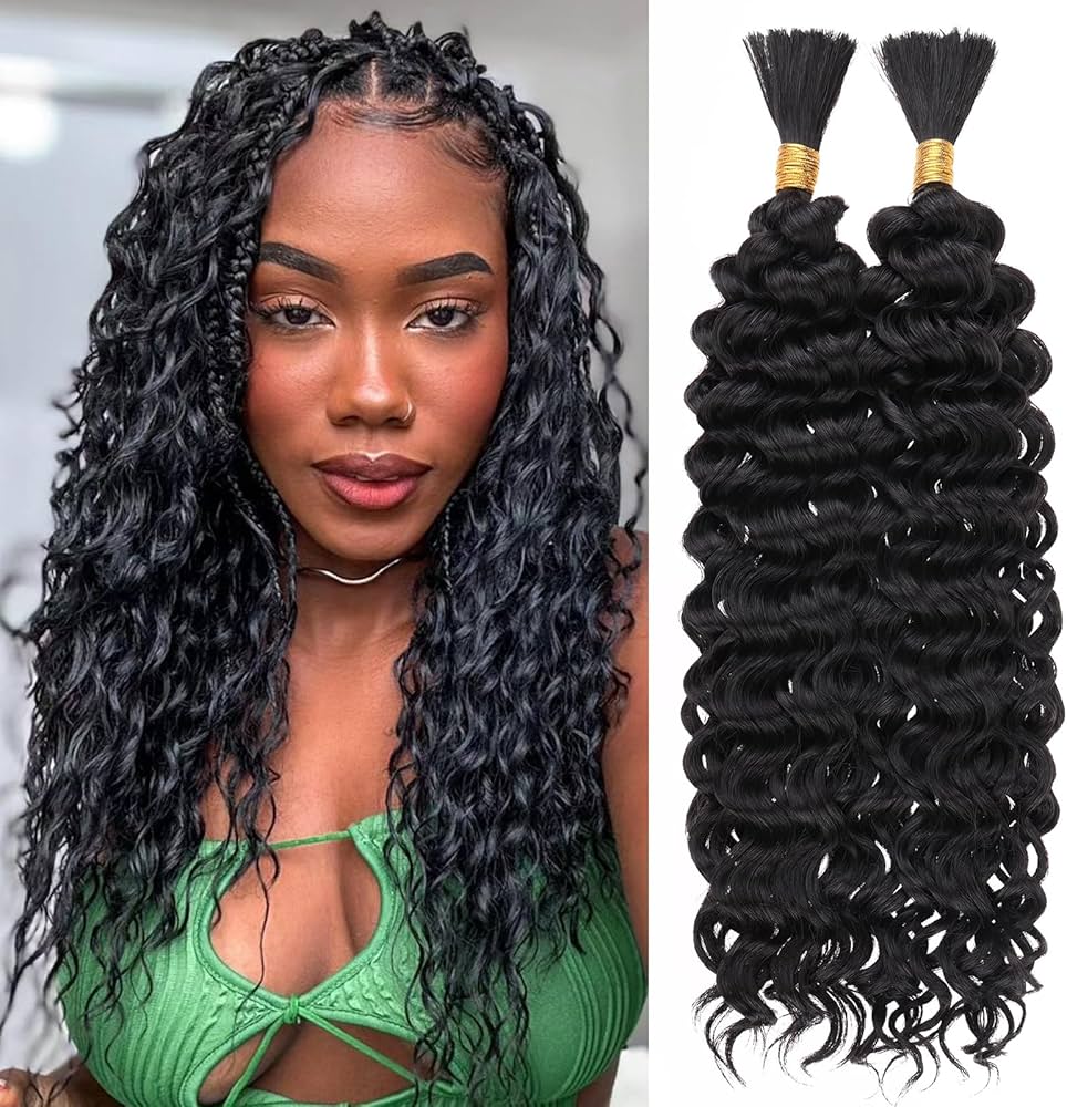 Image Water Wave Bulk Hair for Braiding – Natural Black (BU14)